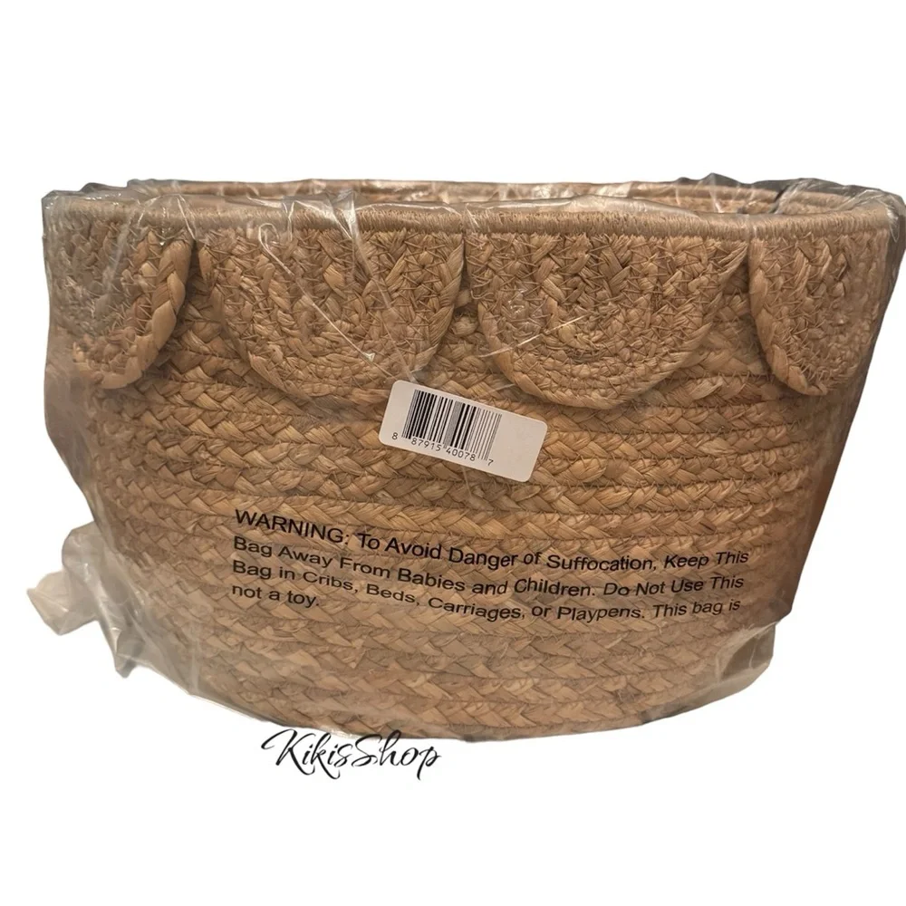 Hearth & Hand Magnolia Natural Woven Scalloped Storage Basket